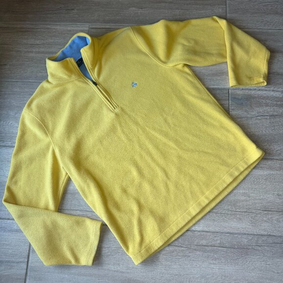 Brooks Brothers Yellow 1/3 Zip Pullover Sweater - Size Large - Picture 1 of 7